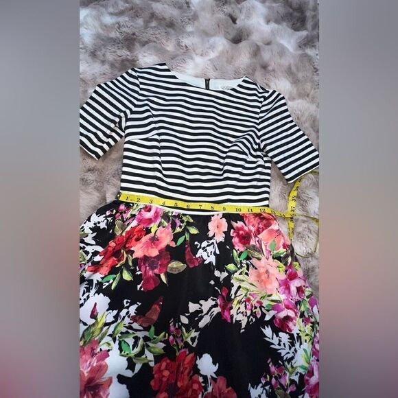 Gorgeous Eliza J Floral, Stripe Dress - Picture 7 of 14